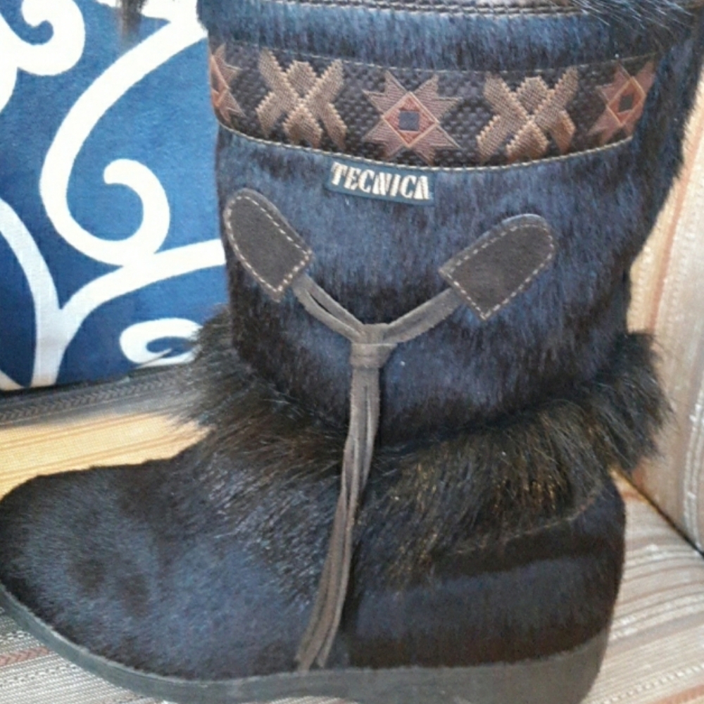 TECHNICA Navajo Apres Fur Vintage Boots Size 36 Made In ITALY - Picture 3 of 9